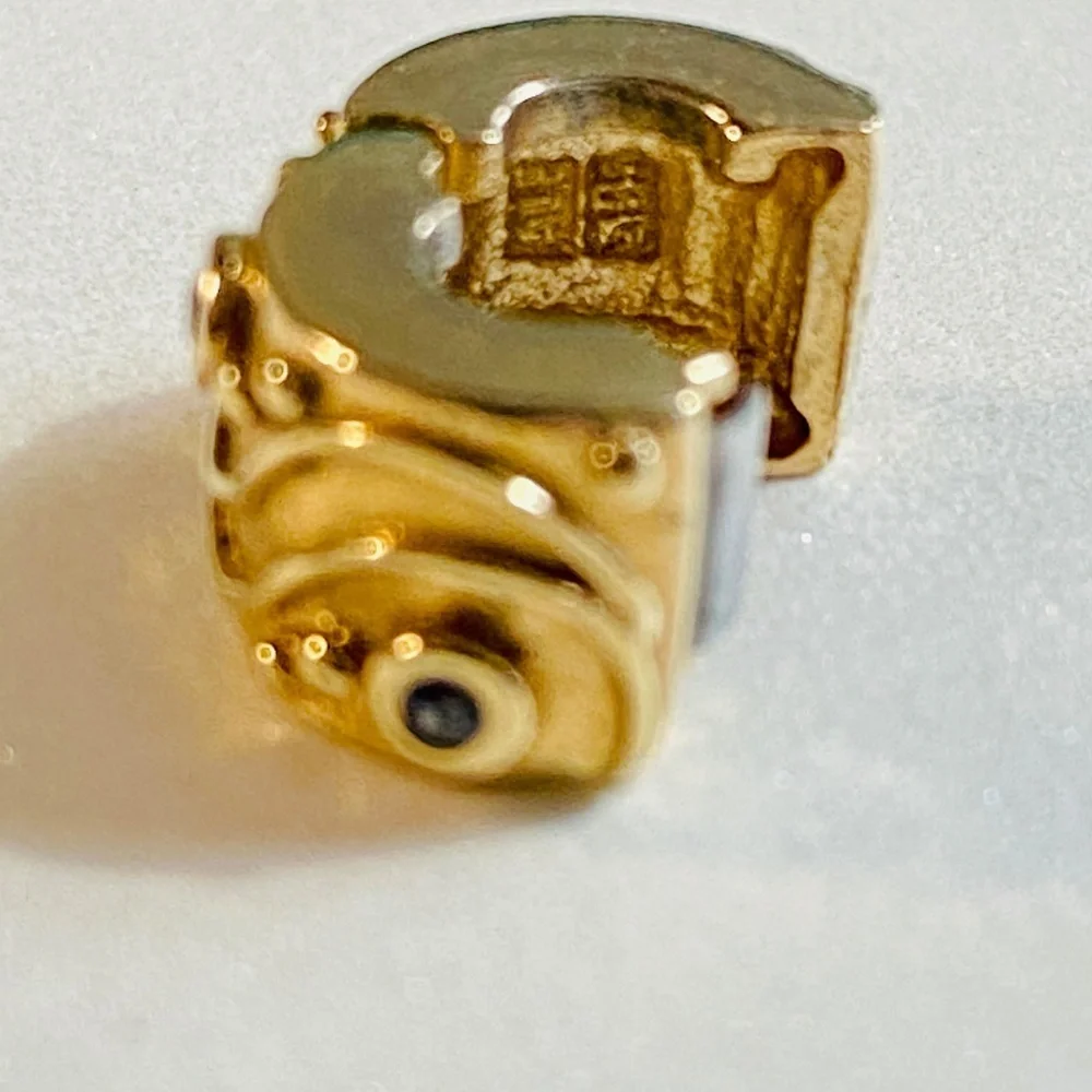 Authentic Pandora 14K Gold Babbling Brook Clip with Sapphires - 750418SA